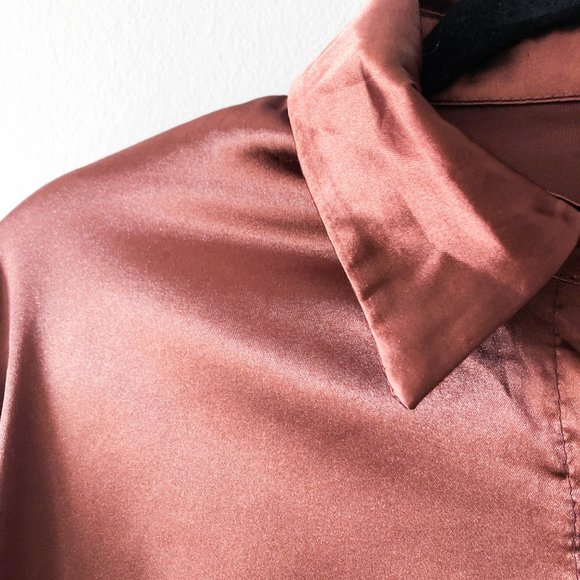Satin Botton up Shirt - Picture 2 of 3